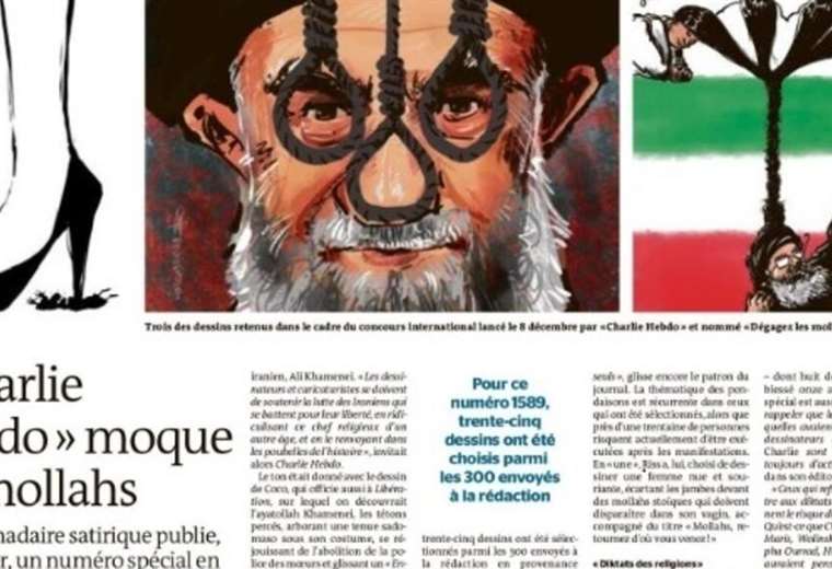 Charlie Hebdo caricatures the supreme Iranian guide 8 years after the attack on the weekly