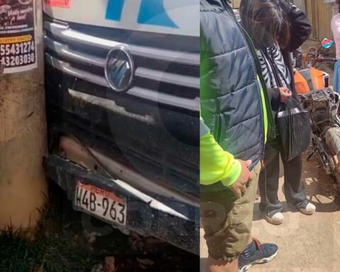 Combi rams a linear motorcycle and leaves a minor seriously injured in Huancayo