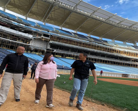 Construction progress monitored at La Rinconada baseball stadium