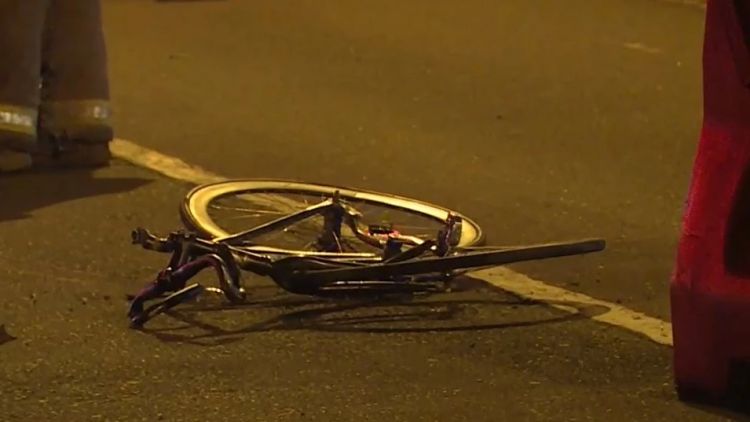 Cyclist dies after being struck by a vehicle