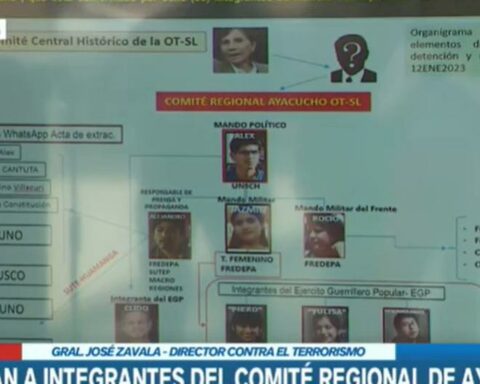 Dircote gave details about the terrorist presence during mobilizations in Ayacucho