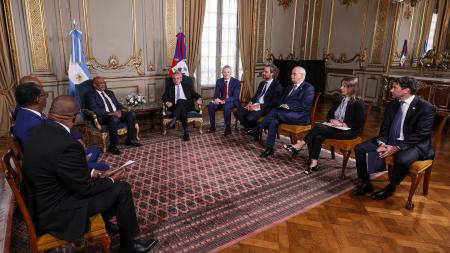 Fernández and the Prime Minister of Haiti reaffirmed "historical ties and values"
