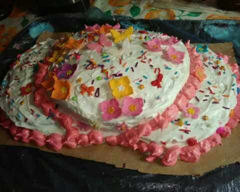 Abuela hace panetela para los 15 de su nieta con dos huevos