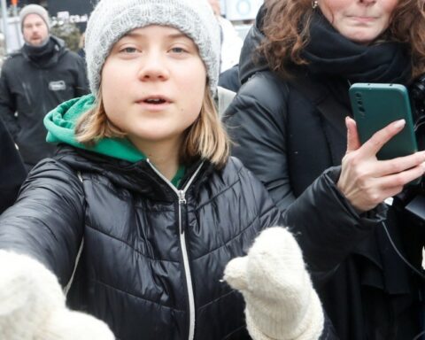 Greta Thunberg calls in Davos for "massive public pressure"  to end fossil fuels