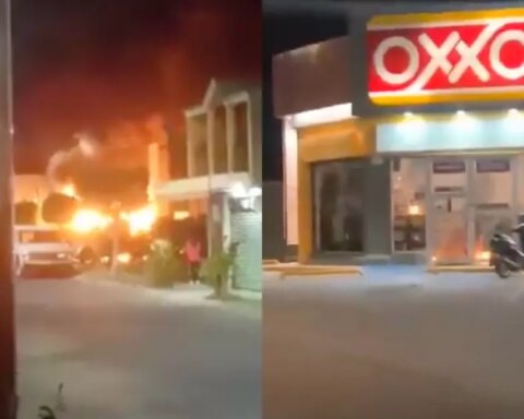 Guanajuato lives violent day with burning of stores and vehicles