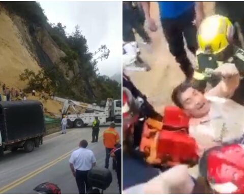 He came out with a fist and a finger up: backhoe operator who plugged a landslide and was rescued alive