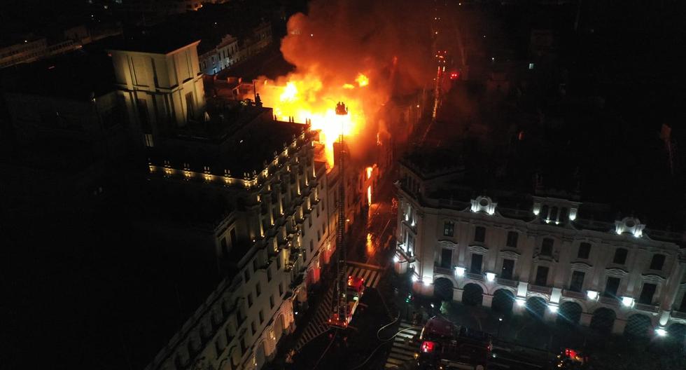 Interior Minister denies that the PNP started the fire near Plaza San Martín