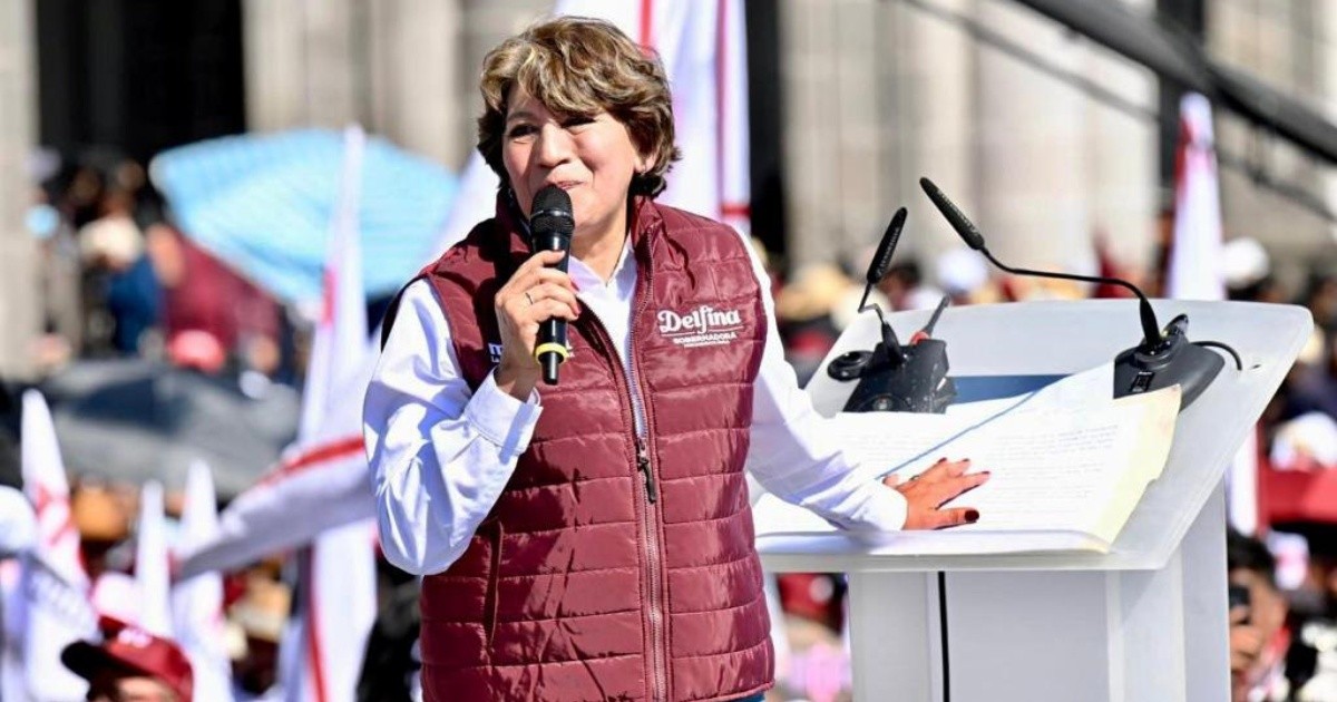 "It has been 100 years of a dark night, but soon the Mexican people will make it dawn": Delfina Gómez starts the pre-campaign before 22,000 attendees in Toluca