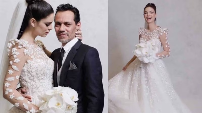 Las lágrimas de Marc Anthony en su boda con Nadia Ferreira