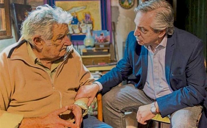 Mujica and Topolansky met with Alberto Fernández in Buenos Aires