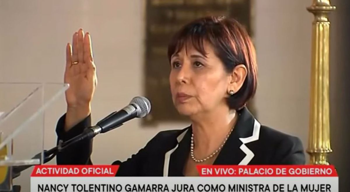 Nancy Tolentino Gamarra is sworn in as head of the Ministry for Women