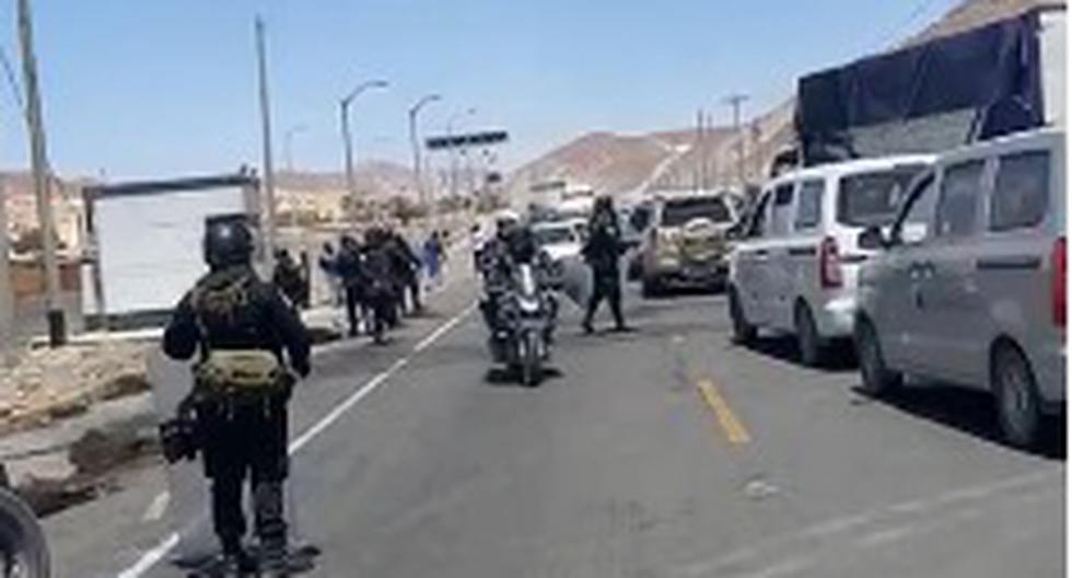 One-hour truce at km 48 of the Panamericana Sur de Arequipa (VIDEO)