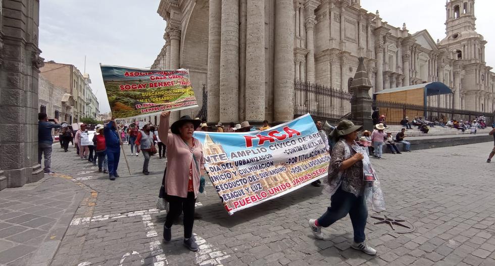 Protesters are reduced in the center of Arequipa