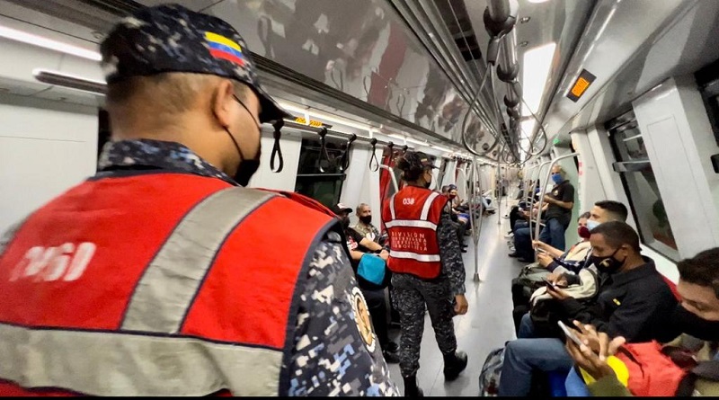 Órganos de seguridad ciudadana se mantienen desplegados en estaciones del Metro de Caracas