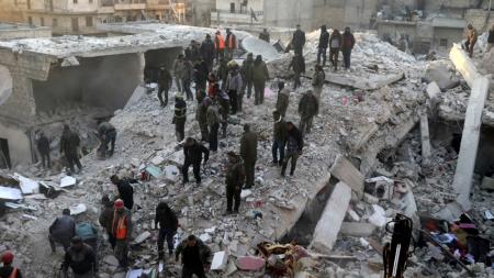Syria: 16 dead when a building collapses due to water leaks