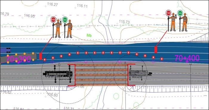 They announce that traffic will intervene for the assembly of the bridge in Eusebio Ayala