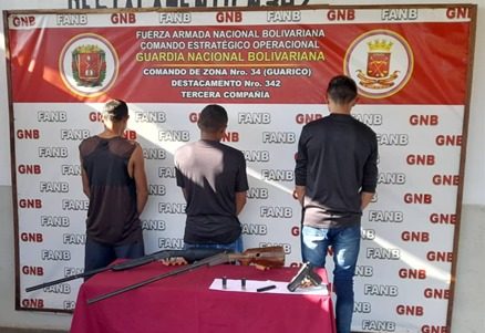 They arrested five in Guárico with drugs, weapons and ammunition