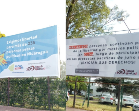 They demand in Buenos Aires the freedom of the political prisoners of Nicaragua, Cuba and Venezuela