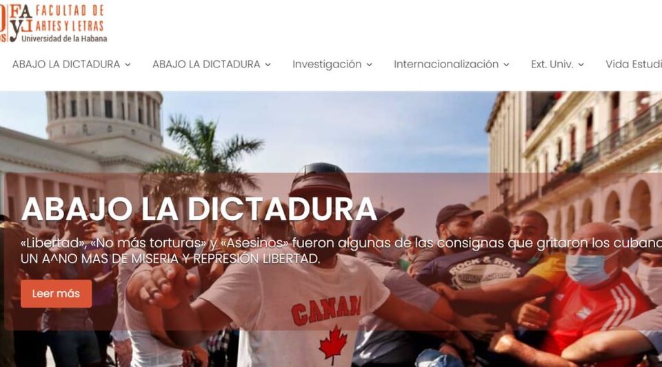 They hack the websites of Cuban faculties with messages against the repression and Díaz-Canel