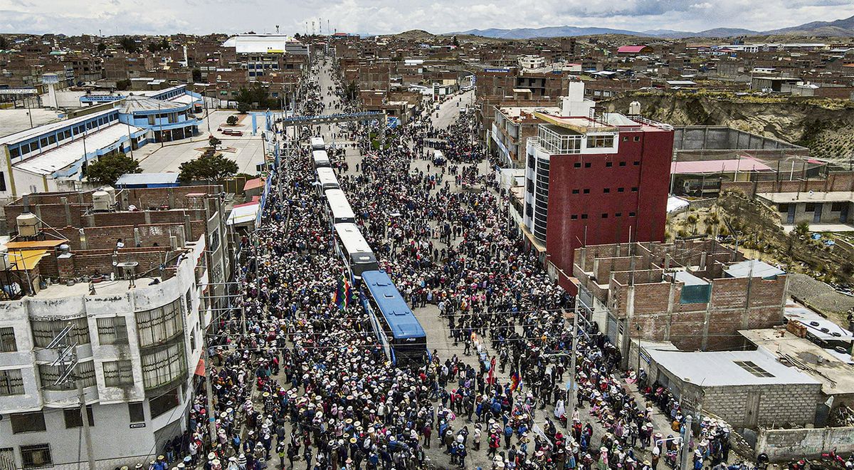 Thousands of aimaras arrive in Lima for Dina Boluarte to listen to them
