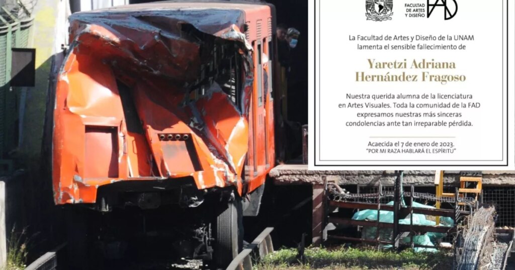 UNAM regrets the death of Yaretzi, a young man who died in an accident on Line 3