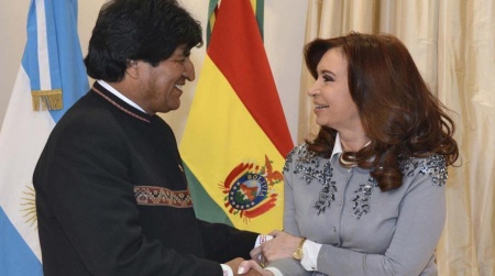 Vice President Cristina Kirchner met with Evo Morales