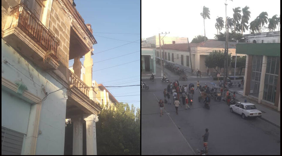 A man dies after part of the facade of a building collapses in Camagüey