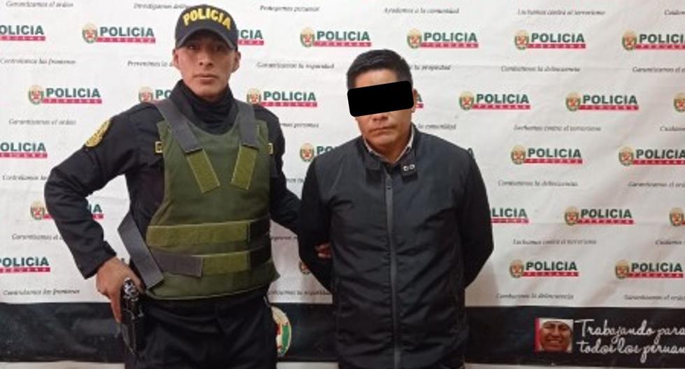 Arrested for presenting another person's documents during a police operation in Huancavelica