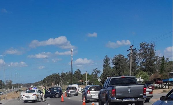 Carnival holiday: accident at the Interbalnearia slows down traffic