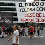 Chaos in the City: picketers cut the 9 de Julio and Corrientes