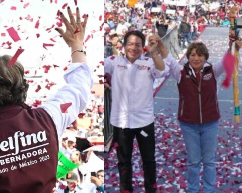 Delfina Gómez returns to Texcoco to close her pre-campaign;  augurs the departure of the PRI