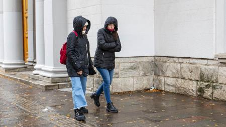 Due to the entry of a cold front, it snowed in the center of the Chubut meseta