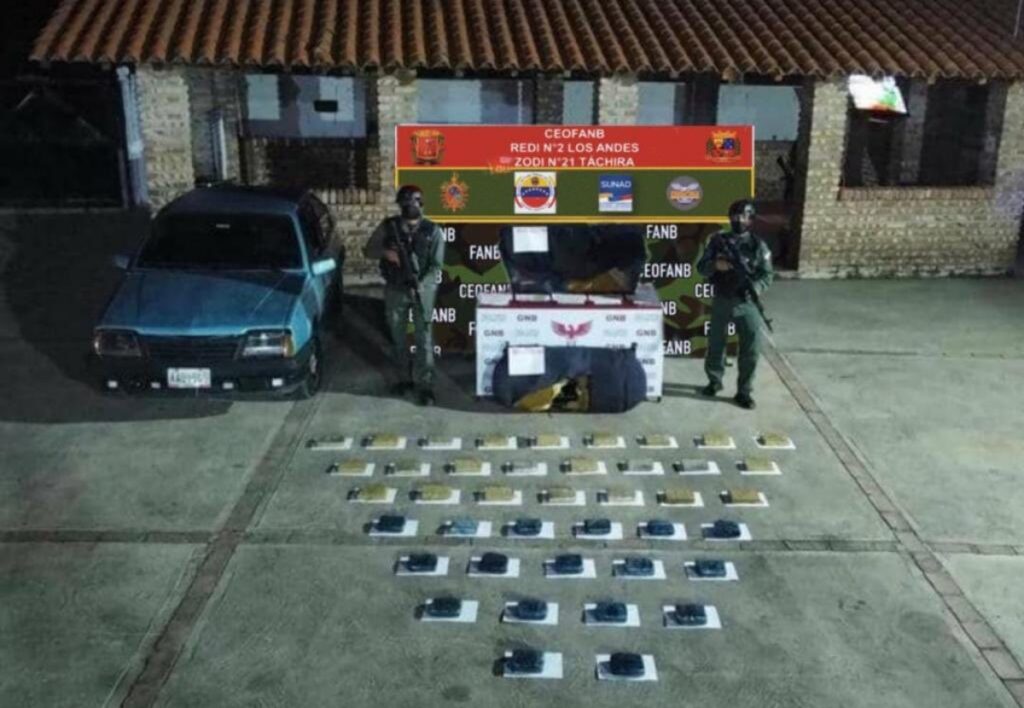 FANB seized 41 panela-type marijuana wrappers in Táchira