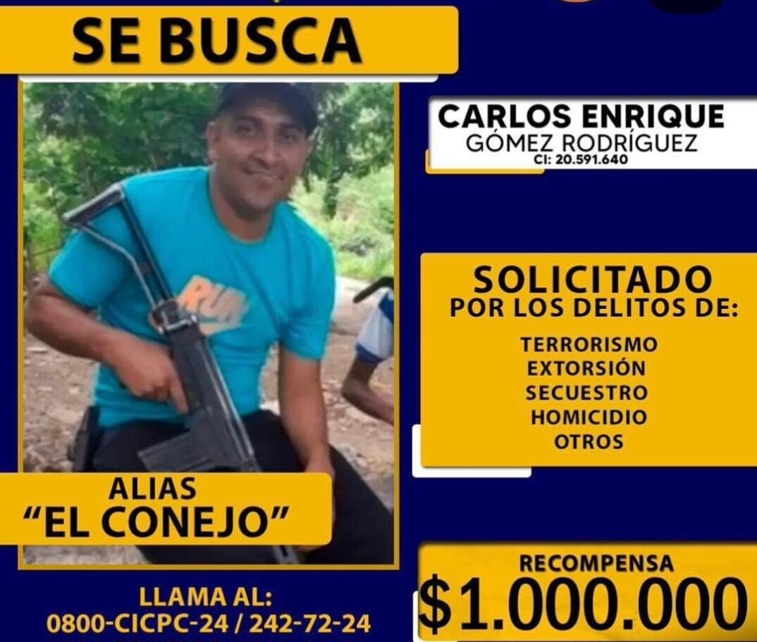 Government offers reward for information on alias El Conejo