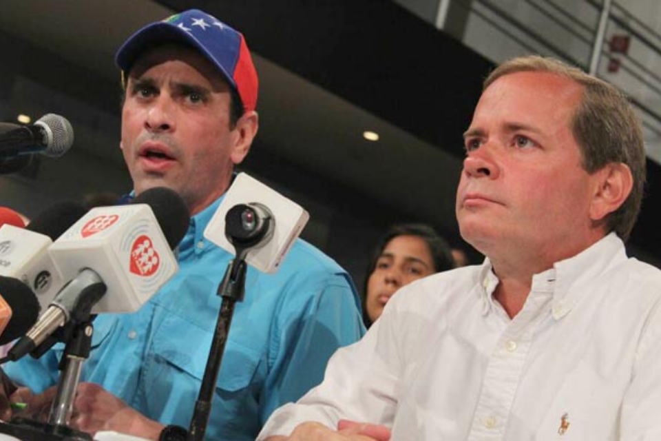 Henrique Capriles and Juan Pablo Guanipa compete in the internal process of Primero Justicia