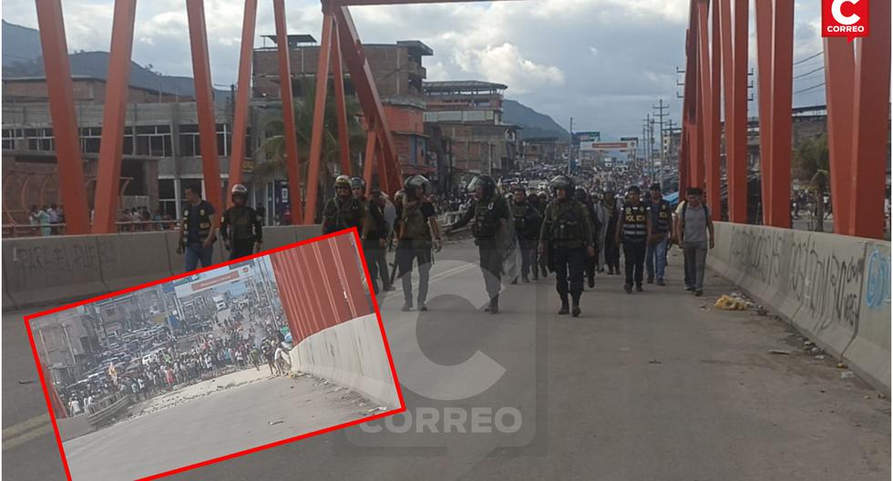 Historic bridge in Perené remains blocked despite efforts by the PNP (VIDEO)