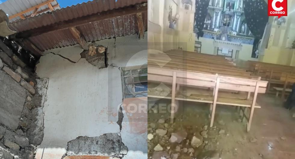 Huancayo: Earthquake leaves church uninhabitable and several houses affected with cracks in Huasicancha (VIDEO)