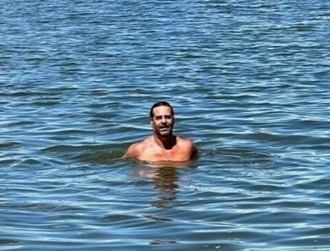 Lacalle Pou's bath in the Negro River after spending the night in San Gregorio de Polanco