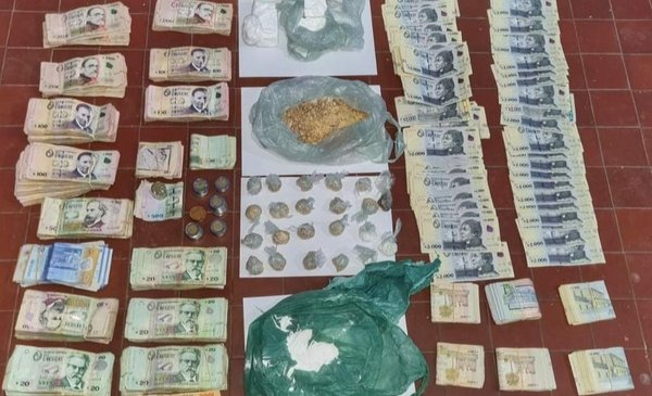 Salto police seized base paste, cocaine and more than $900,000;  there are three condemned