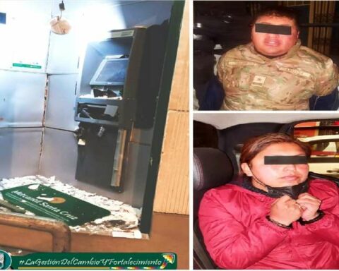 They arrest a couple who detonated explosives inside an ATM in El Alto
