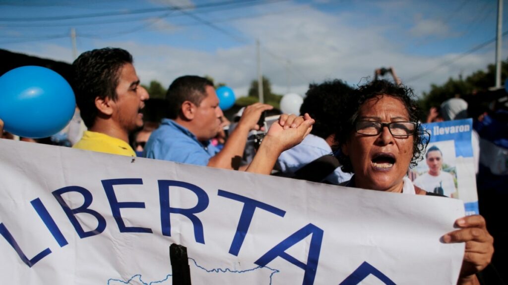 They demand freedom in Nicaragua for 35 prisoners who were not released and sent to the US