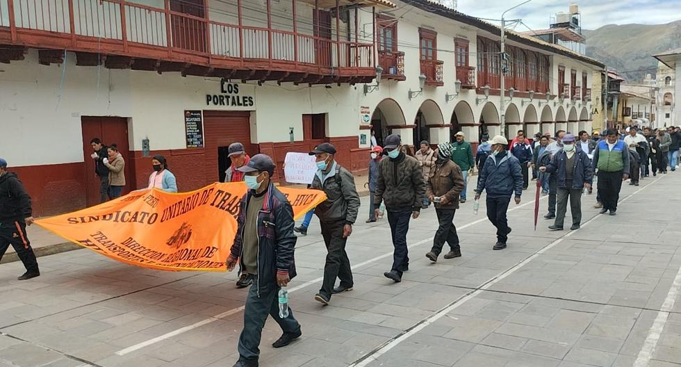 They protest in Huancavelica and demand the resignation of Dina Boluarte for new elections