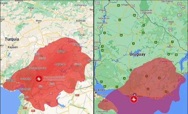 Turkey and Syria earthquake but in Uruguay: how much would it have affected?