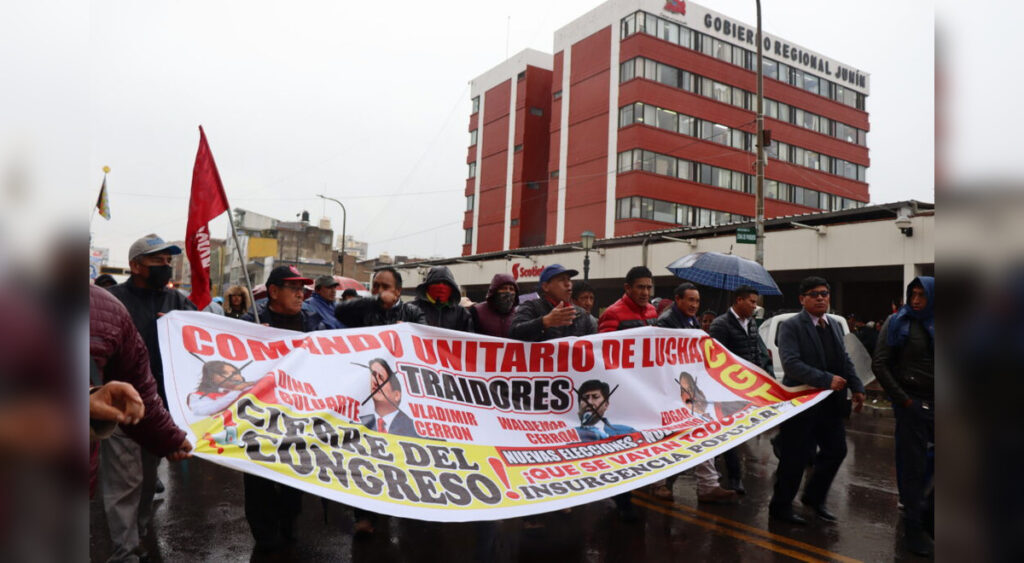 Unitary Command for the Fight of Junín will abide by the national strike against Dina Boluarte