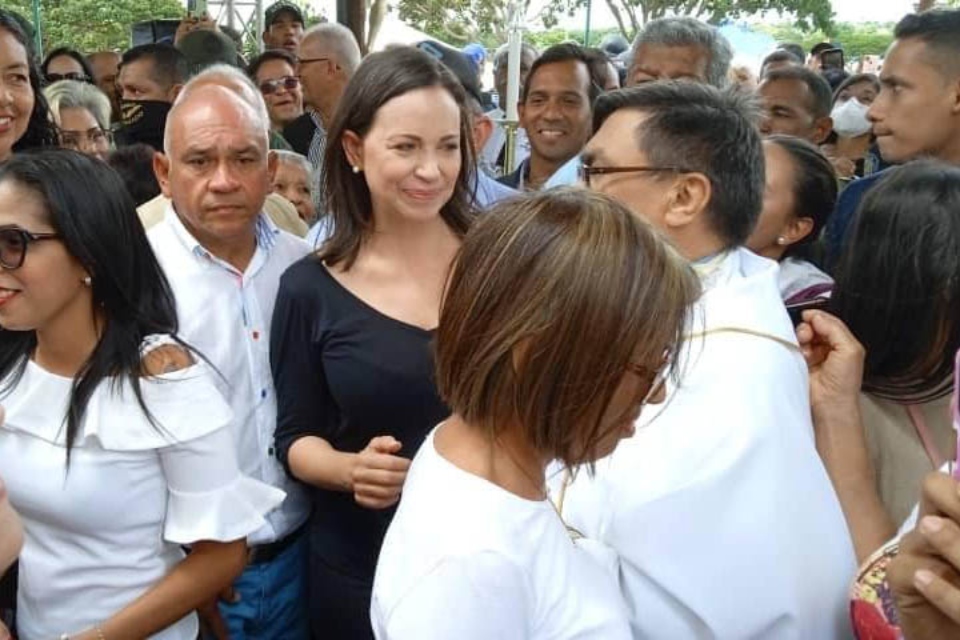 Visit of María Corina Machado to the Sanctuary of the Virgin of La Candelaria caused controversy