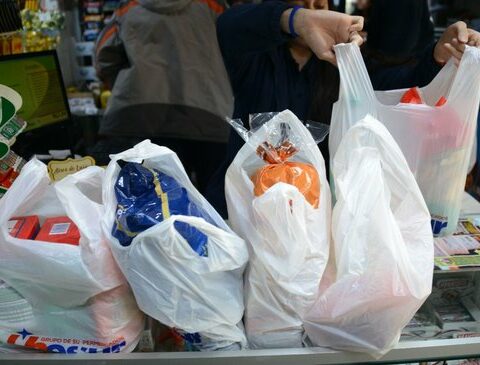 What is the new price of plastic bags in supermarkets and stores?
