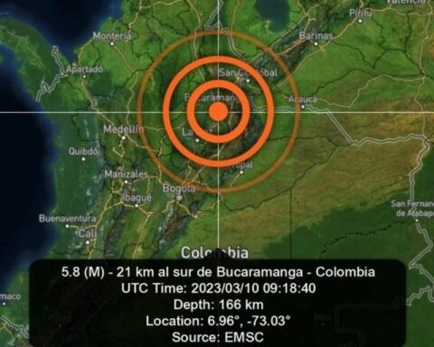 5.9 intensity tremor shook Colombia in the early morning of #10Mar