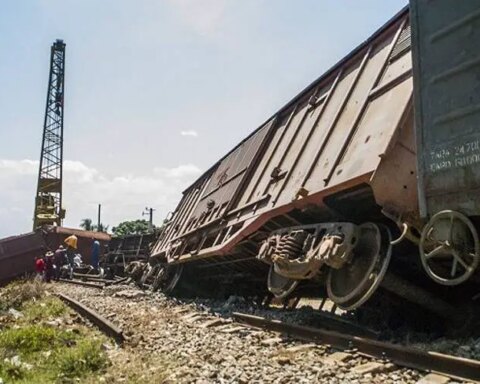 Tren descarrilado en Las Tunas