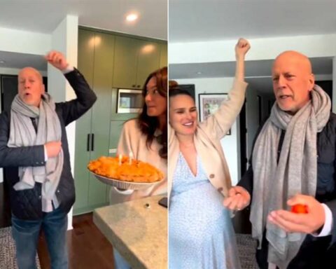 Bruce Willis celebrated his 68th birthday with Demi Moore and her family