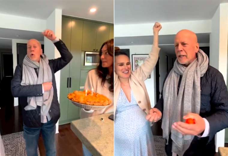 Bruce Willis celebrated his 68th birthday with Demi Moore and her family